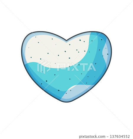 Heart shaped bath bomb dropping in water 137634552