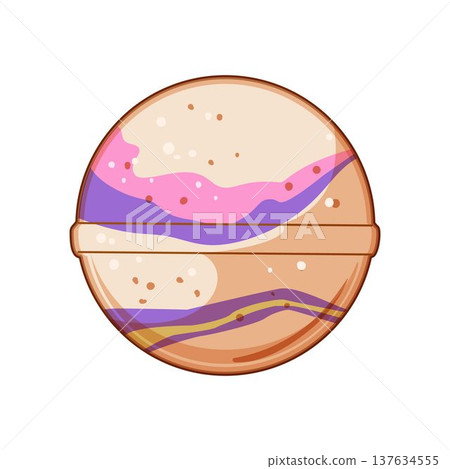 Colorful bath bomb illustrating self care relaxation hygiene concept 137634555