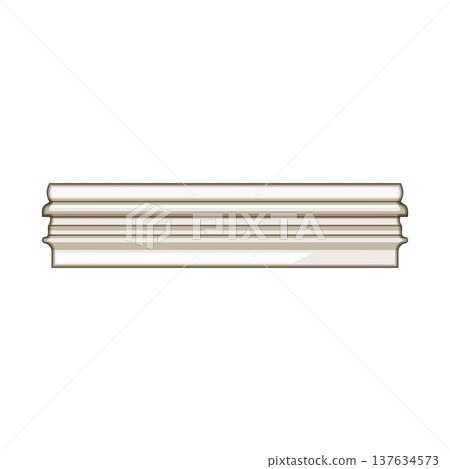 White baseboard molding trim interior design element 137634573