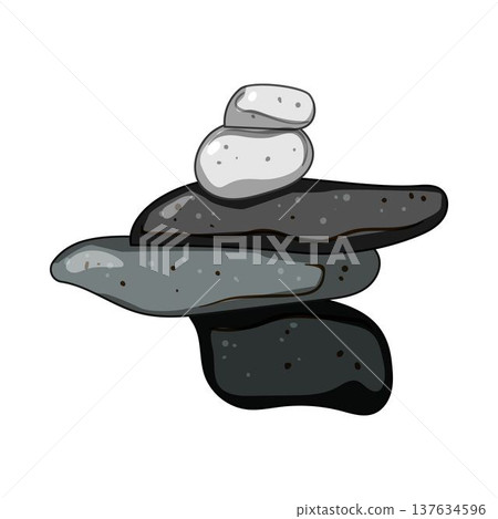 Inukshuk stone formation symbolizing balance and harmony Inukshuk stone formation symbolizing balance and harmony 137634596