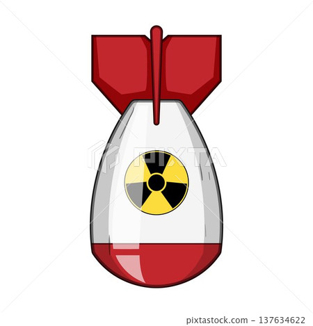 Nuclear weapon bomb illustration with radiation symbol 137634622