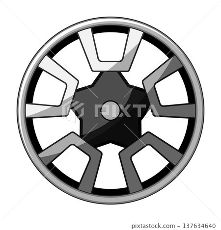 Alloy wheel illustrating automotive industry and vehicle tuning concept 137634640