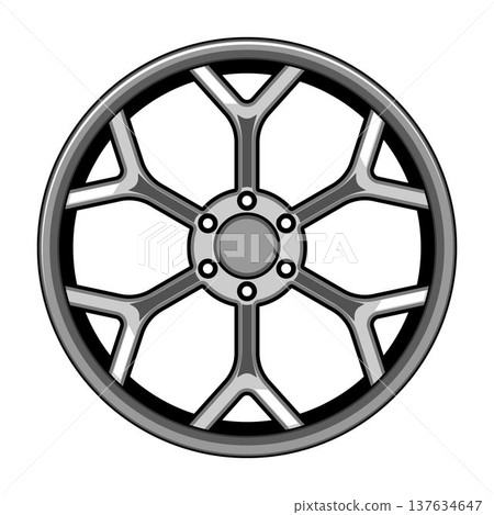 Alloy wheel showing automotive vehicle part equipment Alloy wheel showing automotive vehicle part equipment 137634647