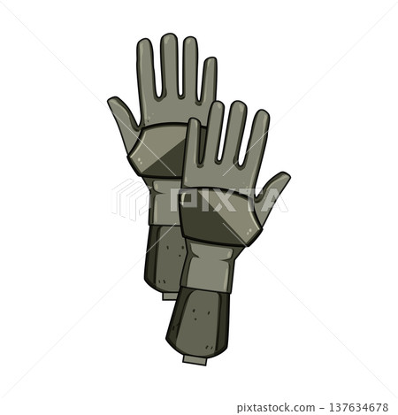 touch vr gloves cartoon vector illustration 137634678