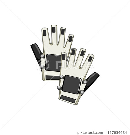 feedback vr gloves cartoon vector illustration 137634684