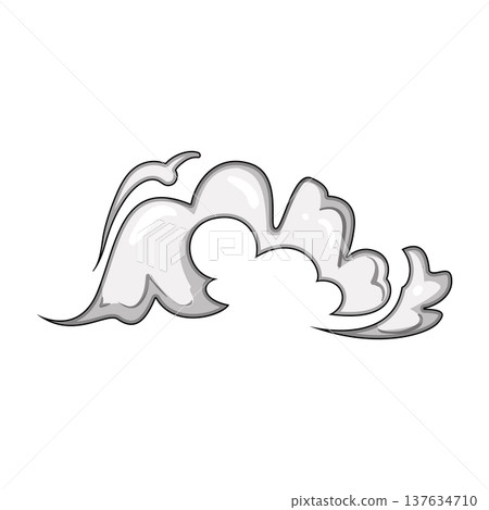 acceleration speed smoke cloud cartoon vector illustration acceleration speed smoke cloud cartoon vector illustration 137634710
