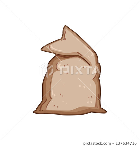 erosion sand bag cartoon vector illustration erosion sand bag cartoon vector illustration 137634716