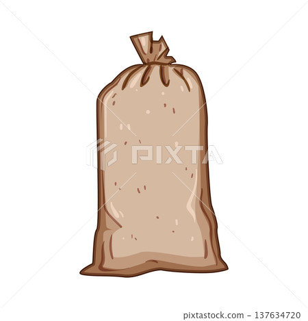 protection sand bag cartoon vector illustration 137634720