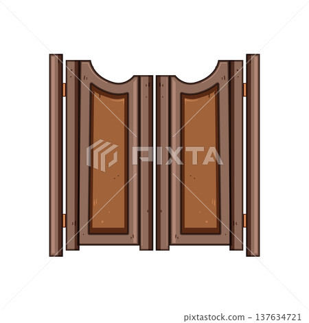 rustic saloon doors cartoon vector illustration rustic saloon doors cartoon vector illustration 137634721