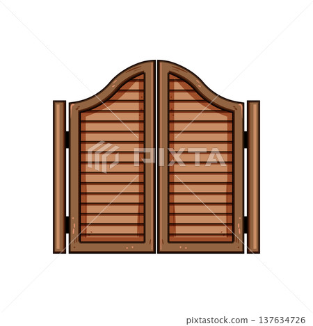 bar saloon doors cartoon vector illustration bar saloon doors cartoon vector illustration 137634726