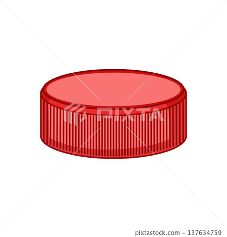 biodegradable plastic bottle cap cartoon vector illustration 137634759