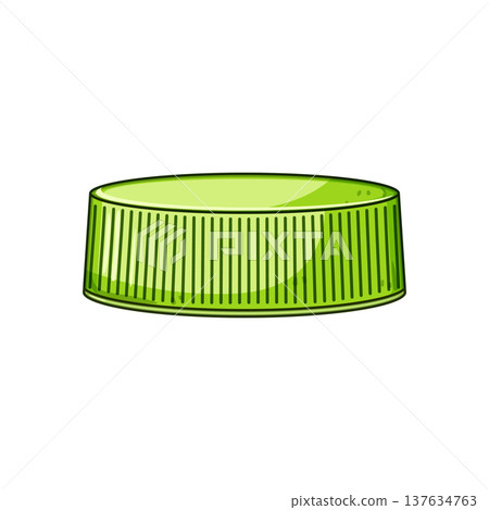 reuse plastic bottle cap cartoon vector illustration 137634763