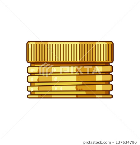 gasket metall bottle cap cartoon vector illustration gasket metall bottle cap cartoon vector illustration 137634790