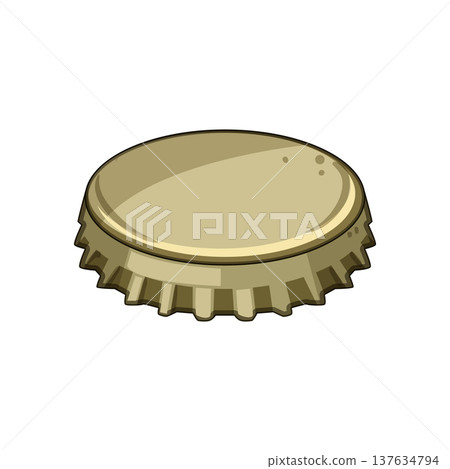 per metall bottle cap cartoon vector illustration 137634794