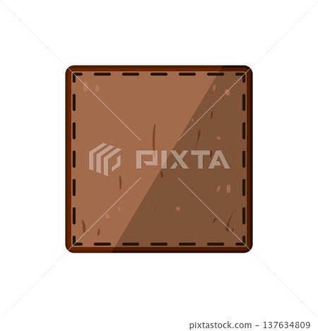branding leather patch cartoon vector illustration branding leather patch cartoon vector illustration 137634809