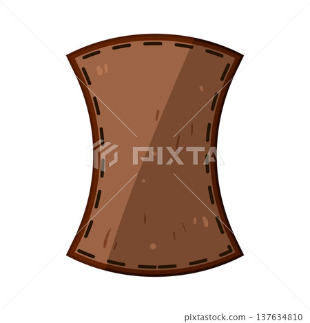 fashion leather patch cartoon vector illustration fashion leather patch cartoon vector illustration 137634810