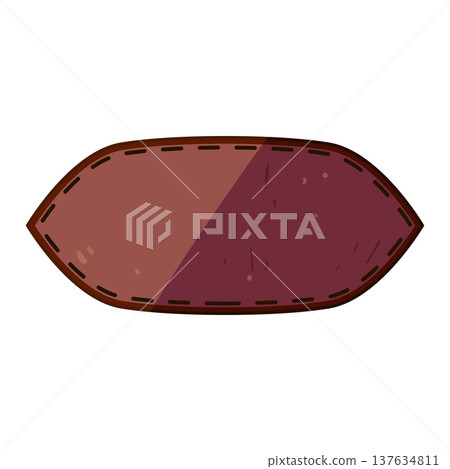 accessory leather patch cartoon vector illustration accessory leather patch cartoon vector illustration 137634811