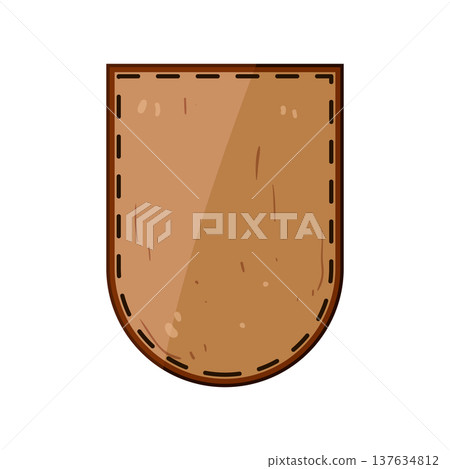handcrafted leather patch cartoon vector illustration handcrafted leather patch cartoon vector illustration 137634812