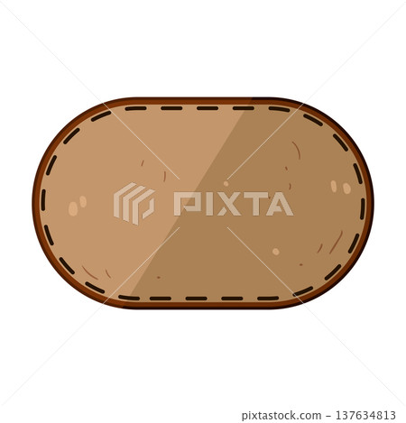 durable leather patch cartoon vector illustration durable leather patch cartoon vector illustration 137634813