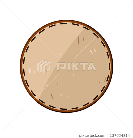 embossed leather patch cartoon vector illustration embossed leather patch cartoon vector illustration 137634814