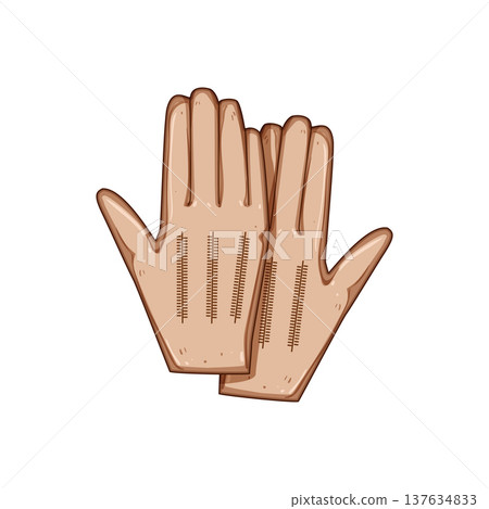 style leather gloves cartoon vector illustration style leather gloves cartoon vector illustration 137634833