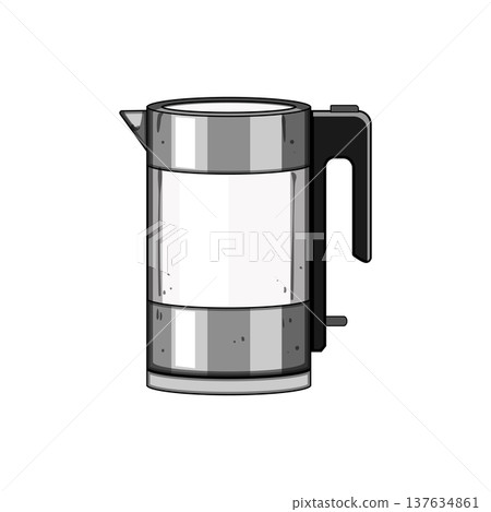 cordless kettle electric cartoon vector illustration cordless kettle electric cartoon vector illustration 137634861