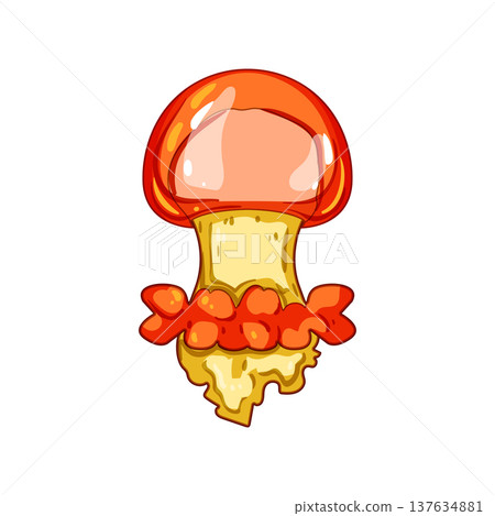 sting jellyfish cartoon vector illustration 137634881