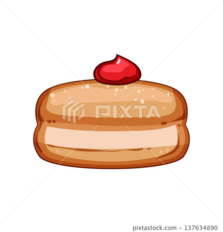 pastry hanukkah doughnut cartoon vector illustration pastry hanukkah doughnut cartoon vector illustration 137634890