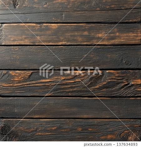 Detailed Close Up of a Rustic Wooden Wall Featuring Deep Brown Stain and Natural Grain Patterns Detailed Close Up of a Rustic Wooden Wall Featuring Deep Brown Stain and Natural Grain Patterns 137634893