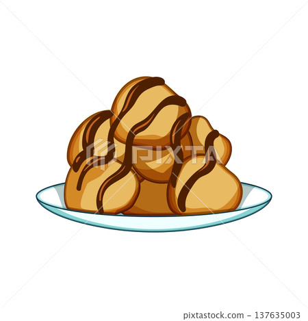 festival greek loukoumades cartoon vector illustration festival greek loukoumades cartoon vector illustration 137635003