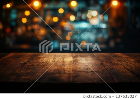 Captivating Stock Photo of a Rustic Wooden Table with a Beautifully Blurred Background for Creative Projects Captivating Stock Photo of a Rustic Wooden Table with a Beautifully Blurred Background for Creative Projects 137635027