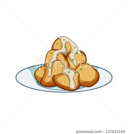 doughnuts greek loukoumades cartoon vector illustration doughnuts greek loukoumades cartoon vector illustration 137635108