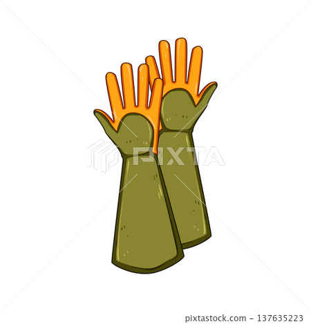 washable garden glove cartoon vector illustration washable garden glove cartoon vector illustration 137635223