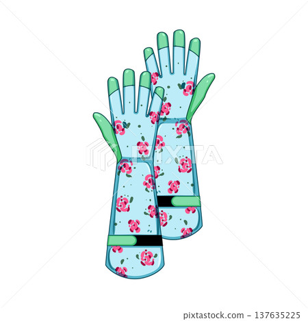 thornproof garden glove cartoon vector illustration thornproof garden glove cartoon vector illustration 137635225