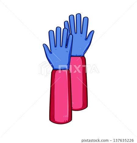 comfort garden glove cartoon vector illustration 137635226
