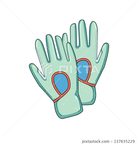 durable garden glove cartoon vector illustration durable garden glove cartoon vector illustration 137635229