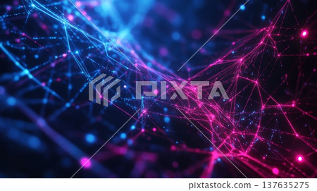 A Complex Network of Interconnected Lines Illustrating Digital Communication and Data Flow in Modern Technology 137635275