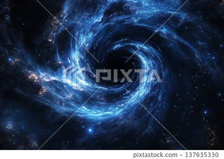 Mesmerizing Spiral Galaxy with Brilliant Stars and a Mysterious Black Hole at its Center 137635330