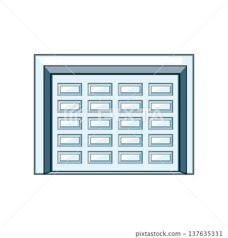 insulation garage door cartoon vector illustration 137635331