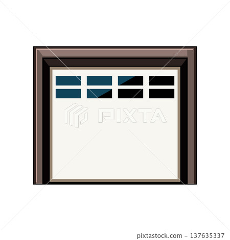 service garage door cartoon vector illustration service garage door cartoon vector illustration 137635337