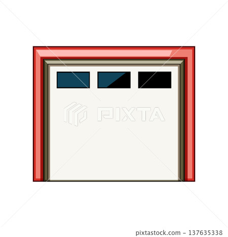 maintenance garage door cartoon vector illustration maintenance garage door cartoon vector illustration 137635338