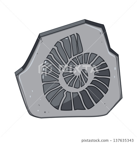 bone fossil cartoon vector illustration 137635343