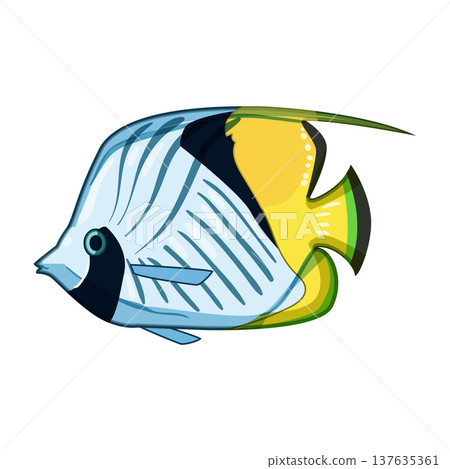 guppy exotic fish cartoon vector illustration 137635361