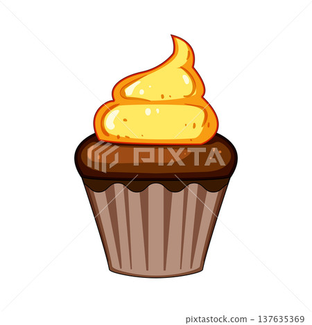 spring easter cupcake cartoon vector illustration spring easter cupcake cartoon vector illustration 137635369