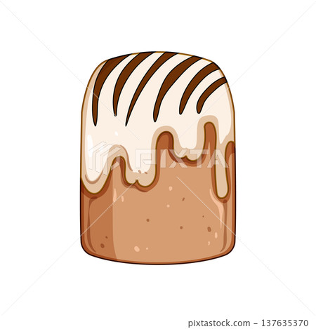 decorate easter cupcake cartoon vector illustration 137635370