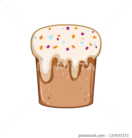 baking easter cupcake cartoon vector illustration 137635371