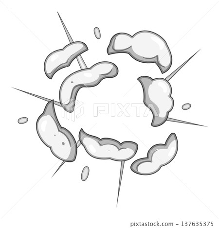 visibility dust burst cartoon vector illustration 137635375