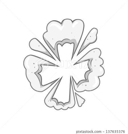 airborne dust burst cartoon vector illustration 137635376