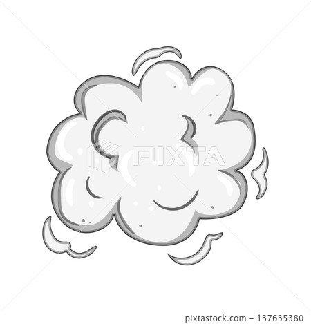 erosion dust burst cartoon vector illustration 137635380
