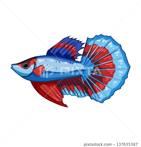 cichlid decorative fish cartoon vector illustration cichlid decorative fish cartoon vector illustration 137635387
